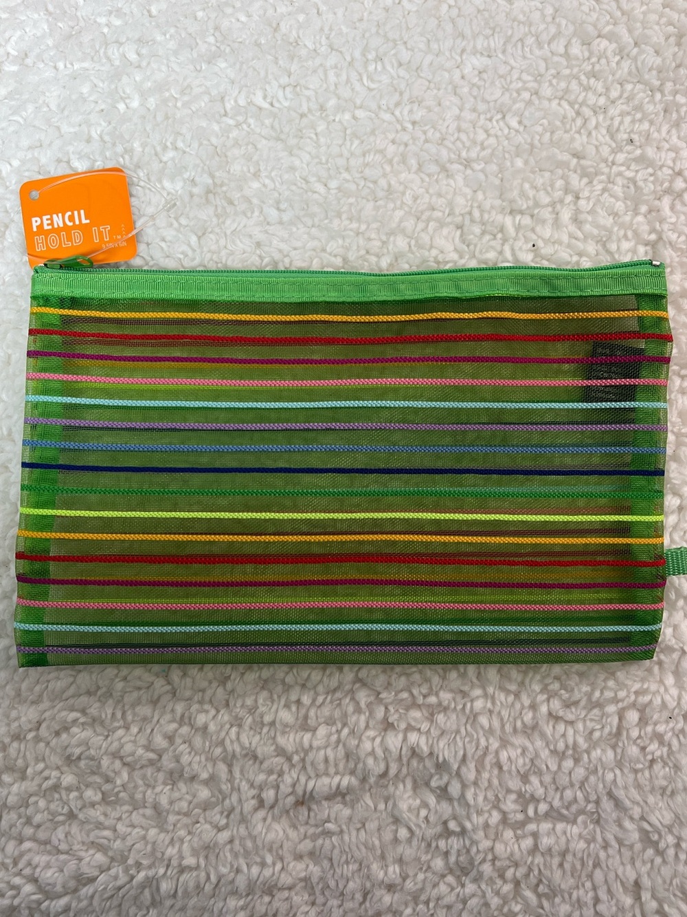 OOLY Intl Arrivals "Hold It" Super Duty Strip Mesh Zip Pouch Set of 2 - Picture 7 of 8